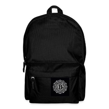 Modern black white bitcoin logo - Rucksack - Schwarz - Vorne