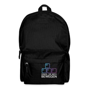 Dinge Die Mich Bewegen Shirt WASD Shirt PC Gamer - Rucksack - Schwarz - Vorne
