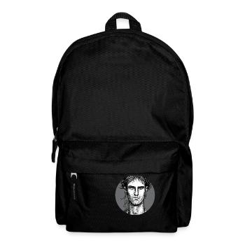 S/W Abstract Men Portrait - Rucksack - Schwarz - Vorne