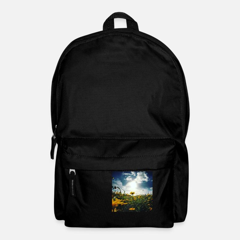 Blumenwiese - Rucksack - Schwarz