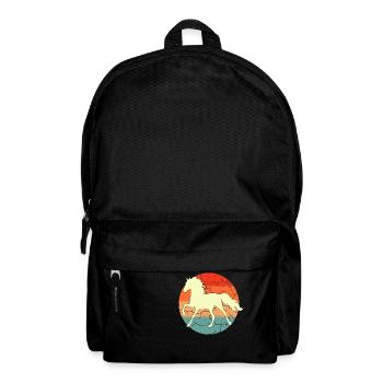 Vintage Retro Horse Sunset For Horse Lovers - Backpack - black - Front