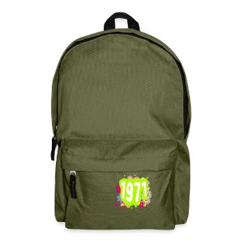 Jahr 1971 Jubiläum Floral Groovy - Rucksack - Olivgrün - Vorne
