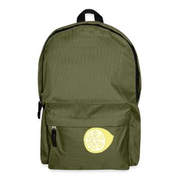 zitrone halbiert - Rucksack - Olivgrün - Vorne