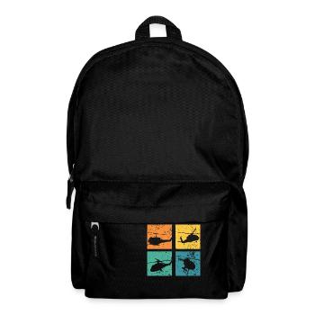 Hélicoptère Vintage Pilote d’hélicoptère - Sac à dos - noir - Devant