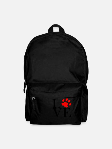 Paw Love - Cat Love - Dog Love - Sac à dos - noir
