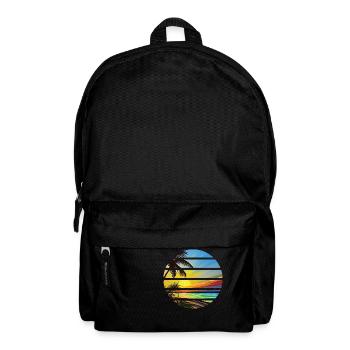 Sommerurlaub Palmen Insel Strand Sonne Palme - Rucksack - Schwarz - Vorne