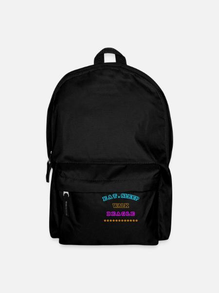 Eat, Sleep, Walk, Beagle - Backpack - black