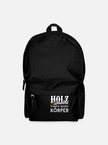 Holz formte diesen Körper Waldarbeiter Forstwirt - Rucksack - Schwarz
