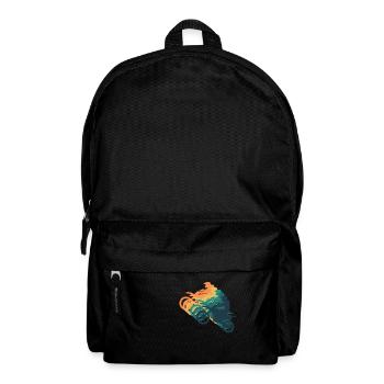 Retro motorcycle - Backpack - black - Front