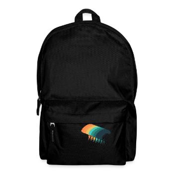 Vintage-Fallschirm - Rucksack - Schwarz - Vorne