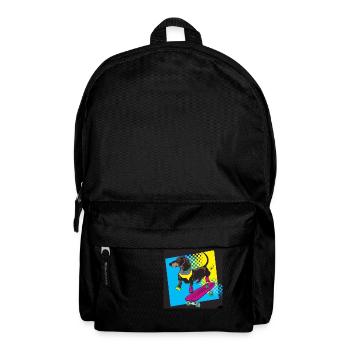 Teckel raie - Sac à dos - noir - Devant
