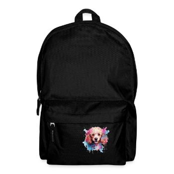 chien caniche - Sac à dos - noir - Devant