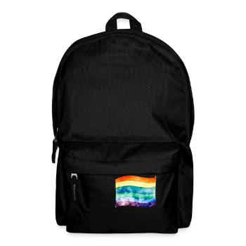 LGBT-Flagge - Rucksack - Schwarz - Vorne