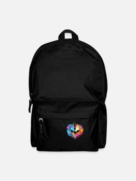 Unicorn Rainbow Heart LGBTQIA+ - Rucksack - Schwarz