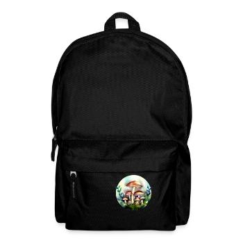 Pilze im Wald Pilze sammeln - Rucksack - Schwarz - Vorne