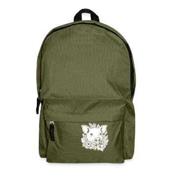 Pig Piggy Sow - Backpack - olive green - Front