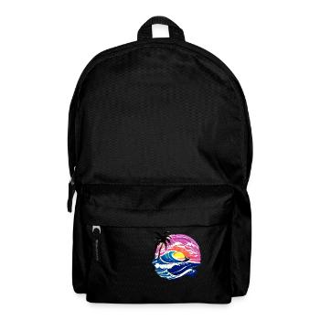 Surfer surferin surfen Wellenreiten Surfbrett - Rucksack - Schwarz - Vorne