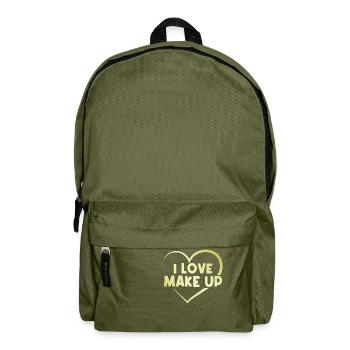Ich liebe Make up - Rucksack - Olivgrün - Vorne