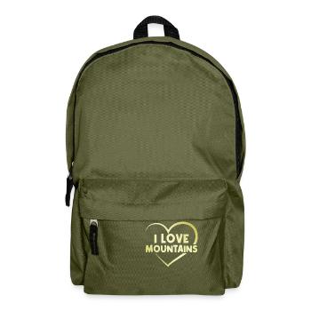 J’aime les montagnes - Sac à dos - vert olive - Devant