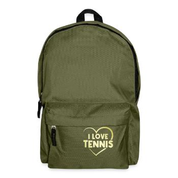 I love tennis heart - Backpack - olive green - Front