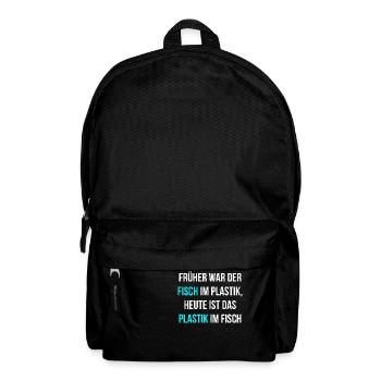 Fische Umweltschutz - Rucksack - Schwarz - Vorne