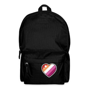 Heart (Lesbian Flag) - Backpack - black - Front