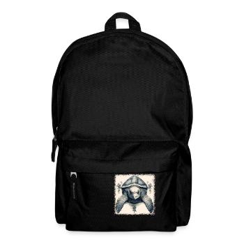 sea turtle diving wave birthday present idea - Rucksack - Schwarz - Vorne