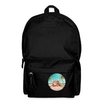 Vacances d’été sur la plage - chemise pour la joie des vacances - Sac à dos - noir - Devant