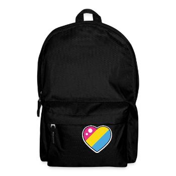 Heart (Pansexual Flag) - Backpack - black - Front