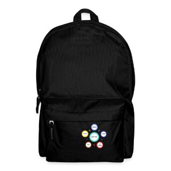 café, crème glacée, barbecue, sommeil et répétition - Sac à dos - noir - Devant