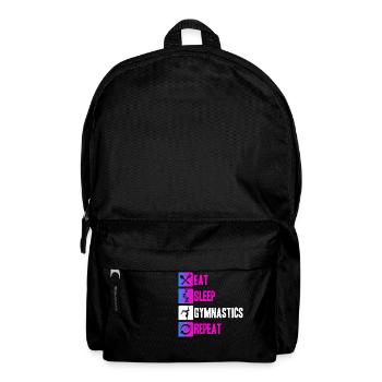 Eat Sleep Gymnastics Repeat Trainer Sportverein Tu - Rucksack - Schwarz - Vorne