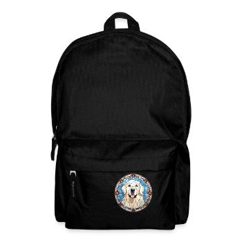 Große Pyrenäen Hunderasse Aquarellglas - Rucksack - Schwarz - Vorne