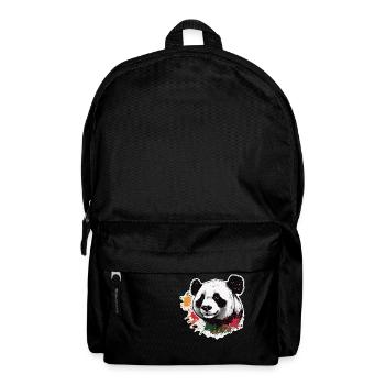Riesiges Panda-monium mit Farbspritzern - Rucksack - Schwarz - Vorne
