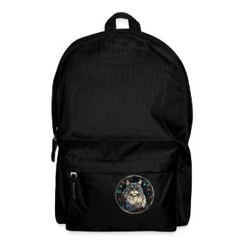 Bristish Longhair Cat Breed Watercolor Glass - Backpack - black - Front