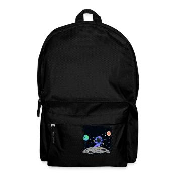Violet blue grunge astronaut - Backpack - black - Front