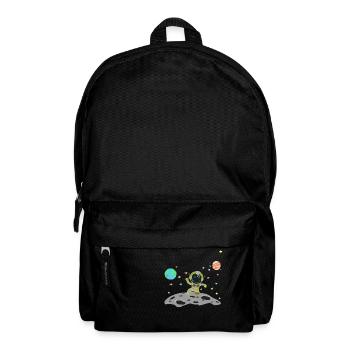 astronaute bleu vert - Sac à dos - noir - Devant