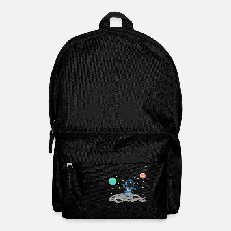 Astronaut grau blau - Rucksack - Schwarz