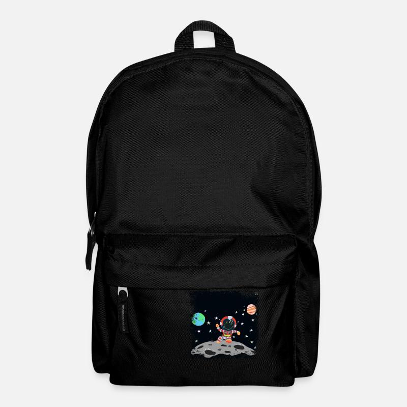 Astronaut rot weiß grunge - Rucksack - Schwarz
