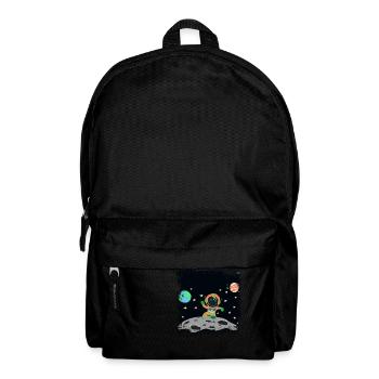 astronaute orange vert grunge - Sac à dos - noir - Devant