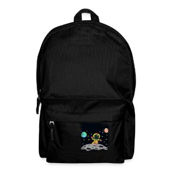 Yellow and red grunge astronaut - Backpack - black - Front