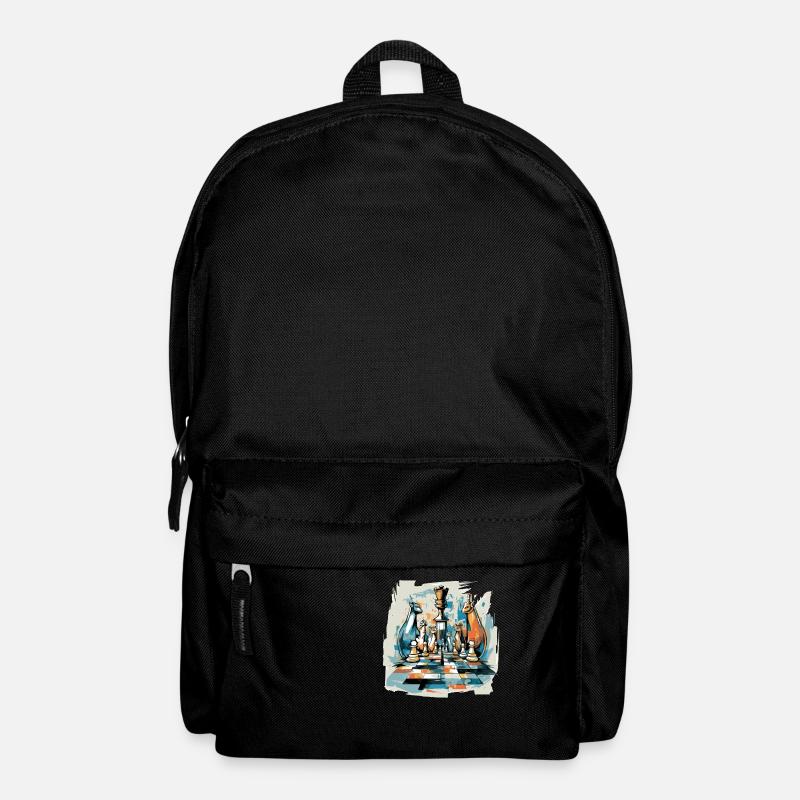 Katzen und Schach - Rucksack - Schwarz