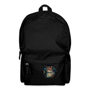 Selkirk Rex Katzenrasse Aquarell Glasmalerei - Rucksack - Schwarz - Vorne