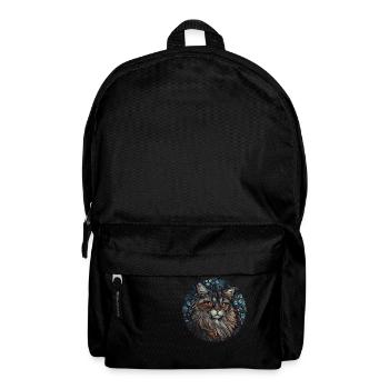 Sibirische Katzenrasse Aquarell Glasmalerei - Rucksack - Schwarz - Vorne