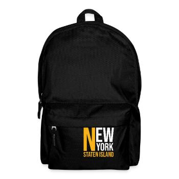New York Staten Island Bucket Hat Souvenir - Backpack - black - Front