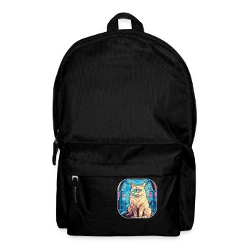 Bunte Ragdoll-Katzenrasse Aquarellmalerei - Rucksack - Schwarz - Vorne