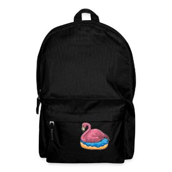 Ente mit Donut Lustiges Flamingo T-Shirt - Rucksack - Schwarz - Vorne