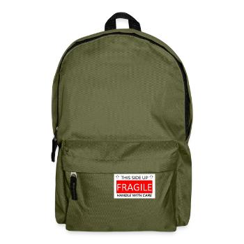 zerbrechlich - Rucksack - Olivgrün - Vorne