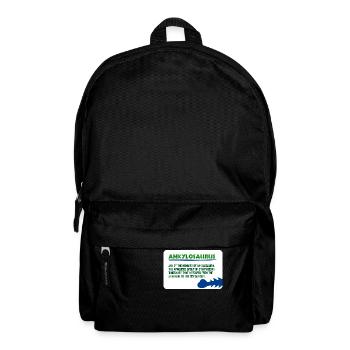 Dinosaures: Ankylosaurus - fait intéressant - Sac à dos - noir - Devant