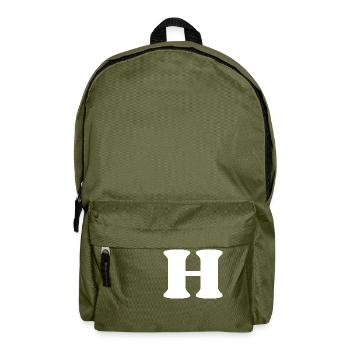 Letter h - Backpack - olive green - Front