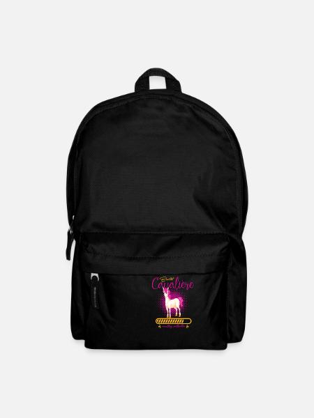 cavalière, cadeau, fête du bac, maman, mère, cheva - Sac à dos - noir